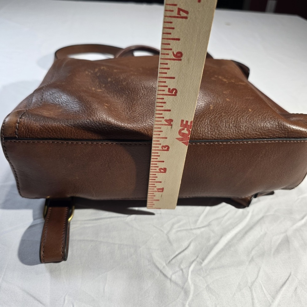 Fossil Chestnut Brown Genuine Leather Backpack - Picture 6 of 11